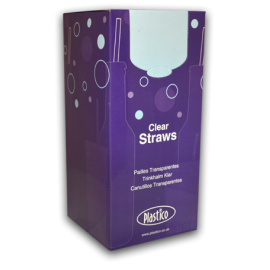 Clear Bendy Straws x 250